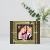 Sparen de Datum met Uw Foto Aankondigingskaart (Staand voorkant)