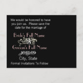 Sparen de Datum met Uw Foto Aankondigingskaart (Achterkant)