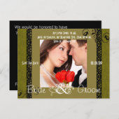 Sparen de Datum met Uw Foto Aankondigingskaart (Voorkant / Achterkant)