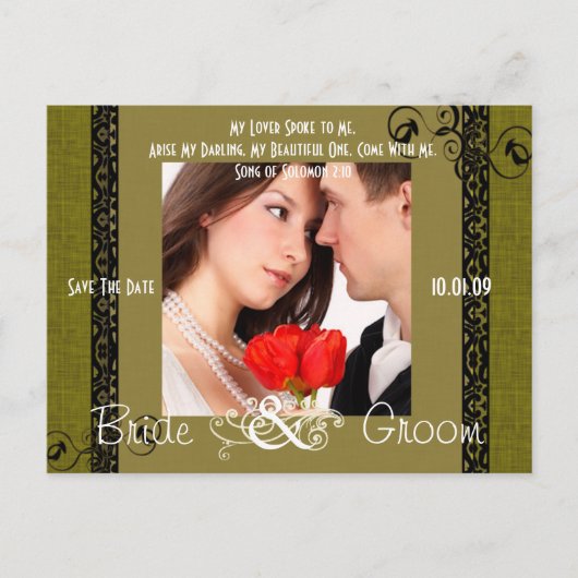 Sparen de Datum met Uw Foto Aankondigingskaart (Voorkant)