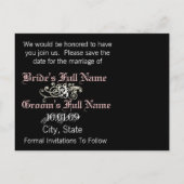 Sparen de Datum met Uw Foto Aankondigingskaart (Achterkant)