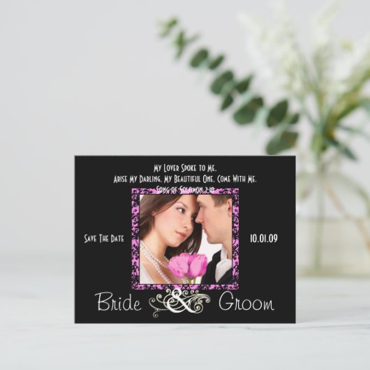 Sparen de Datum met Uw Foto Aankondigingskaart (Staand voorkant)