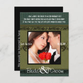 Sparen de Datum met Uw Foto Aankondigingskaart (Voorkant / Achterkant)