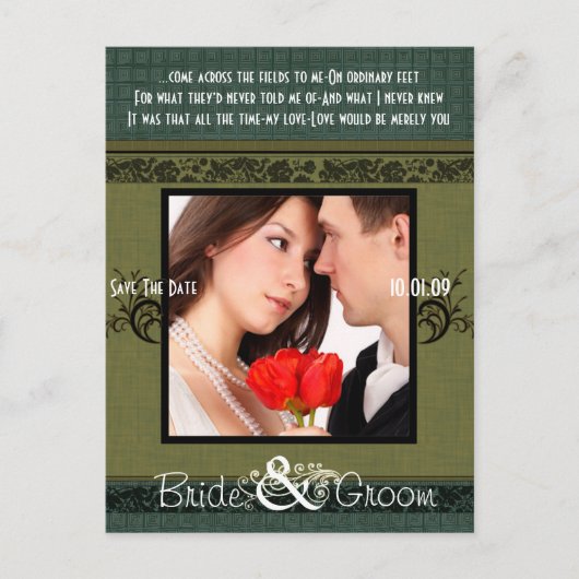 Sparen de Datum met Uw Foto Aankondigingskaart (Voorkant)