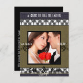 Sparen de Datum met Uw Foto Aankondigingskaart (Voorkant / Achterkant)