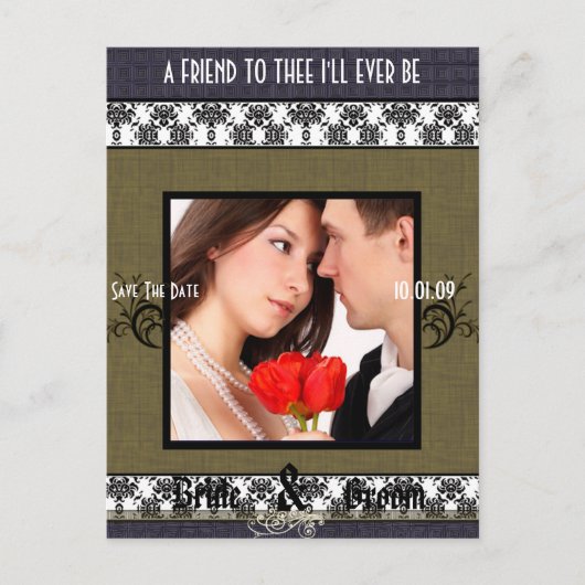 Sparen de Datum met Uw Foto Aankondigingskaart (Voorkant)