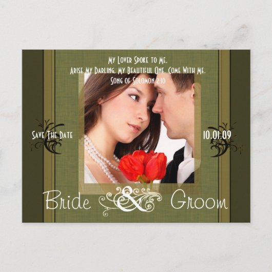 Sparen de Datum met Uw Foto Aankondigingskaart (Voorkant)