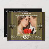 Sparen de Datum met Uw Foto Aankondigingskaart (Voorkant / Achterkant)