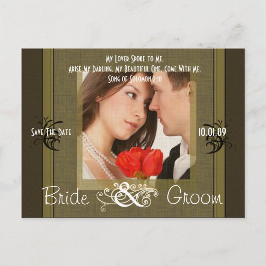 Sparen de Datum met Uw Foto Aankondigingskaart (Voorkant)