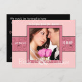 Sparen de Datum met Uw Foto Aankondigingskaart (Voorkant / Achterkant)