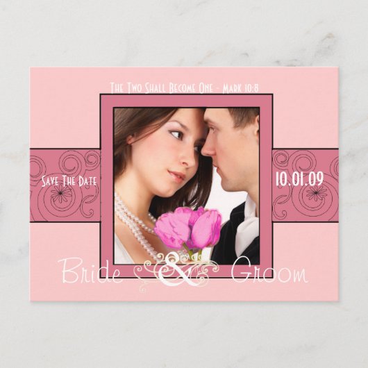 Sparen de Datum met Uw Foto Aankondigingskaart (Voorkant)