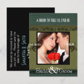 Sparen de Datum met Uw Foto Aankondigingskaart (Voorkant / Achterkant)