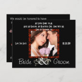 Sparen de Datum met Uw Foto Aankondigingskaart (Voorkant / Achterkant)