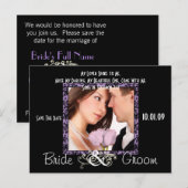 Sparen de Datum met Uw Foto Aankondigingskaart (Voorkant / Achterkant)