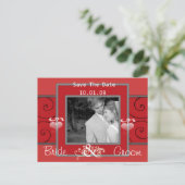 Sparen de Datum met Uw Foto Aankondigingskaart (Staand voorkant)