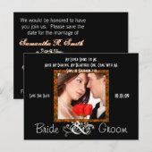 Sparen de Datum met Uw Foto Aankondigingskaart (Voorkant / Achterkant)