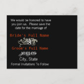 Sparen de Datum met Uw Foto Aankondigingskaart (Achterkant)