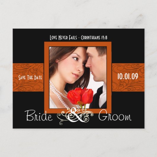 Sparen de Datum met Uw Foto Aankondigingskaart (Voorkant)