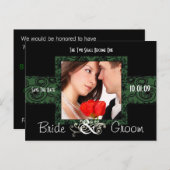 Sparen de Datum met Uw Foto Aankondigingskaart (Voorkant / Achterkant)