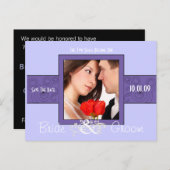 Sparen de Datum met Uw Foto Aankondigingskaart (Voorkant / Achterkant)