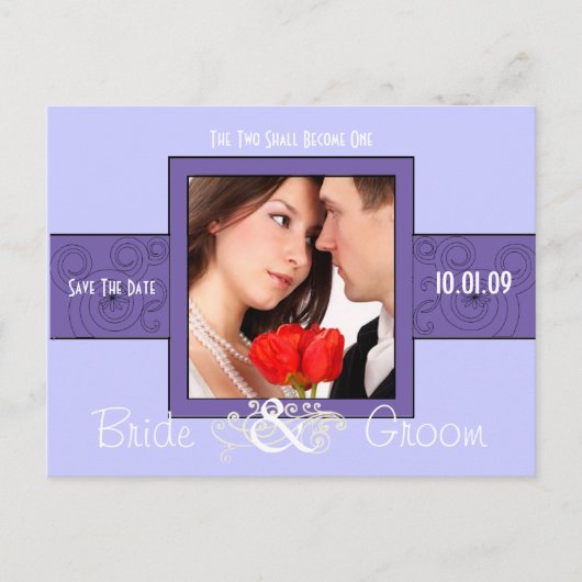 Sparen de Datum met Uw Foto Aankondigingskaart (Voorkant)