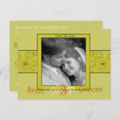 Sparen de Datum met Uw Foto Aankondigingskaart (Voorkant / Achterkant)