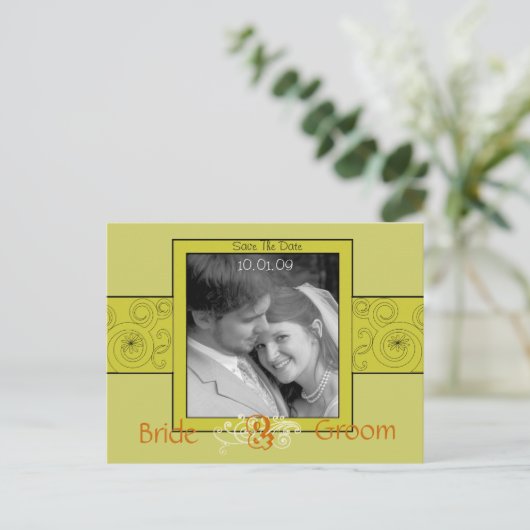 Sparen de Datum met Uw Foto Aankondigingskaart (Staand voorkant)