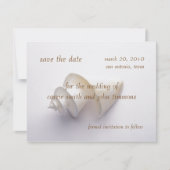 Sparen de Datum met Zee Shell in het Zand Save The Date (Voorkant)