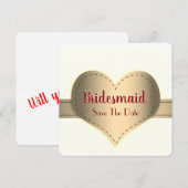 sparen de Datum Mijn Uitnodiging Bridesmaid zijn (Voorkant / Achterkant)