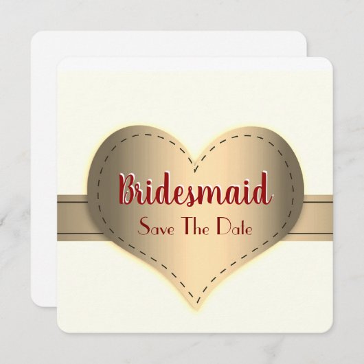 sparen de Datum Mijn Uitnodiging Bridesmaid zijn (Voorkant / Achterkant)