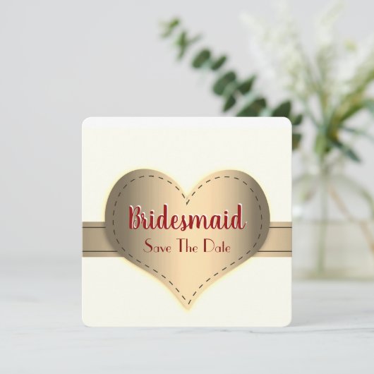 sparen de Datum Mijn Uitnodiging Bridesmaid zijn (Staand voorkant)