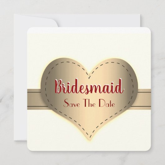 sparen de Datum Mijn Uitnodiging Bridesmaid zijn (Voorkant)