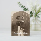 Sparen de Datum Militaire Weddenschap Aankondigingskaart (Staand voorkant)