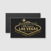 Sparen de Datum Mini Magnet voor Las Vegas Wedding (Voorkant / Achterkant)