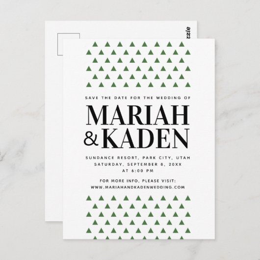 Sparen de Datum Minimale Boom van de Boom | Briefkaart (Voorkant / Achterkant)