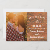 Sparen de Datum Modern Brick Foto van de Muur Save The Date (Voorkant)