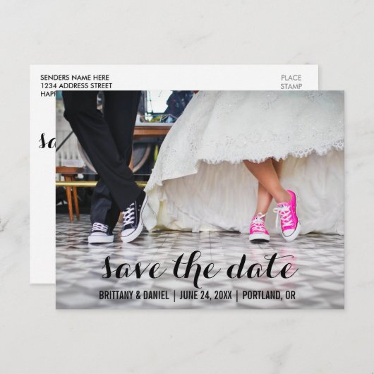 Sparen de Datum Modern Briefkaart SCB van het Verl (Voorkant / Achterkant)