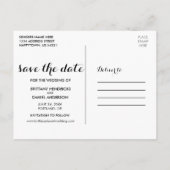 Sparen de Datum Modern Briefkaart SCB van het Verl (Achterkant)