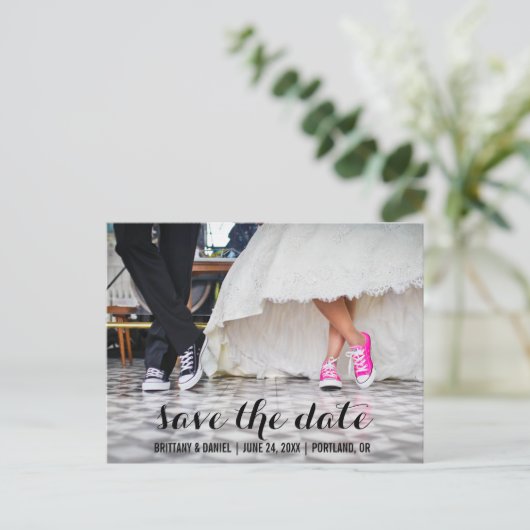 Sparen de Datum Modern Briefkaart SCB van het Verl (Staand voorkant)