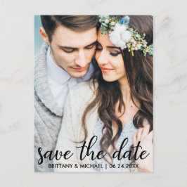 Sparen de Datum Modern Briefkaart van de Foto van 