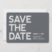 Sparen de Datum Modern Grijs Save The Date (Voorkant)