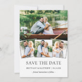 Sparen de Datum Modern Minimalist 4 Foto Save The Date (Voorkant)