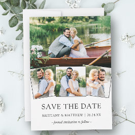 Sparen de Datum Modern Minimalist 4 Foto Save The Date