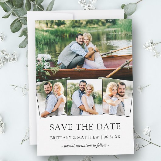 Sparen de Datum Modern Minimalist 4 Foto Save The Date