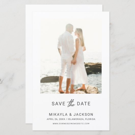 Sparen de Datum Modern Minimalistische Weddenschap (Voorkant / Achterkant)