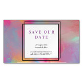 Sparen de Datum: modern, pastels, duidelijk Magnetisch Visitekaartje (Voorkant)