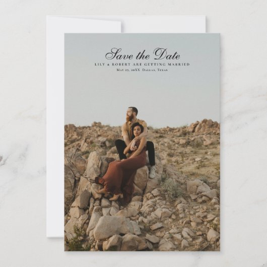 Sparen de Datum Modern Romantic Kaart van het Afbe (Voorkant)