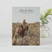 Sparen de Datum Modern Romantic Kaart van het Afbe (Staand voorkant)