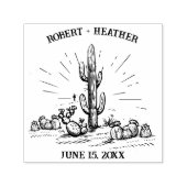 Sparen de Datum Modern Woestijns Aangepersonalisee Zelfinktende Stempel (Design)