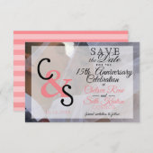 Sparen de Datum Moderne Dag Jubileum Liefde - Kora Save The Date (Voorkant / Achterkant)